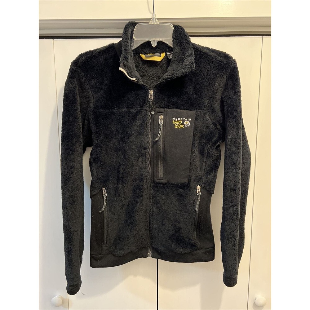 Mountain Hardwear Jacket Womens SMALL Black Monkey Woman Fleece Polartec PILLING